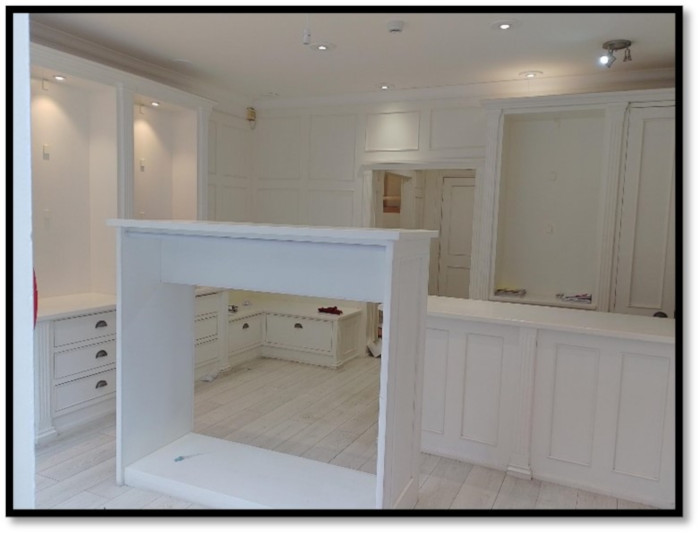 View of 10 Swinegate from inside, lots of white cabinets and a light wood floor