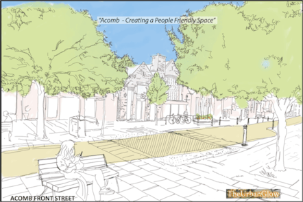 A sketch of Front Street design. Credit: Urban Glow