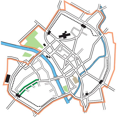 Map of the 'A' Board prohibition zone in York city centre