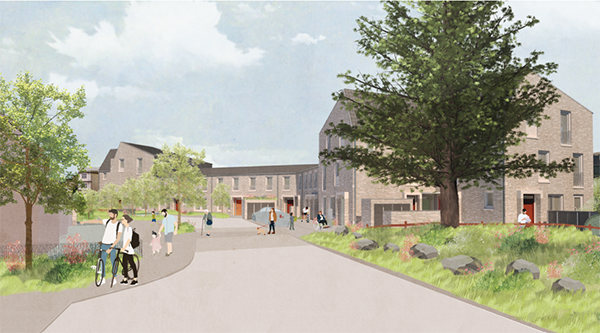 Artist’s impression of Long Close Lane looking towards Walmgate Bar