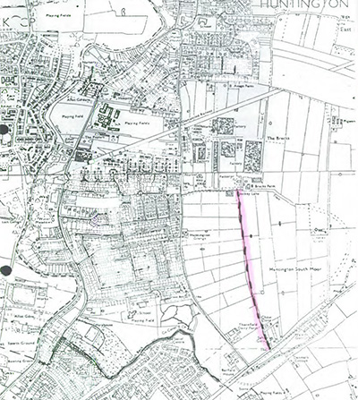 DMMO Register location map for 012: Malton Road to Jockey Lane.