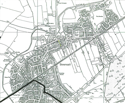 DMMO Register location map for 016: The Village to Southfields Road.
