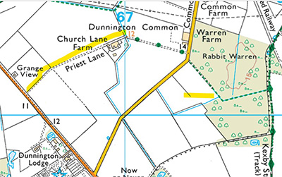 DMMO Register location map for 046: Priest Lane.