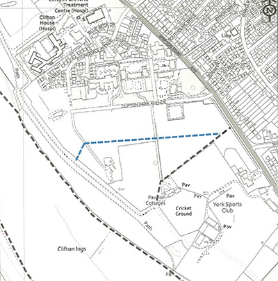 DMMO Register location map for 049: Ings Flood Bank to Clifton FP18.
